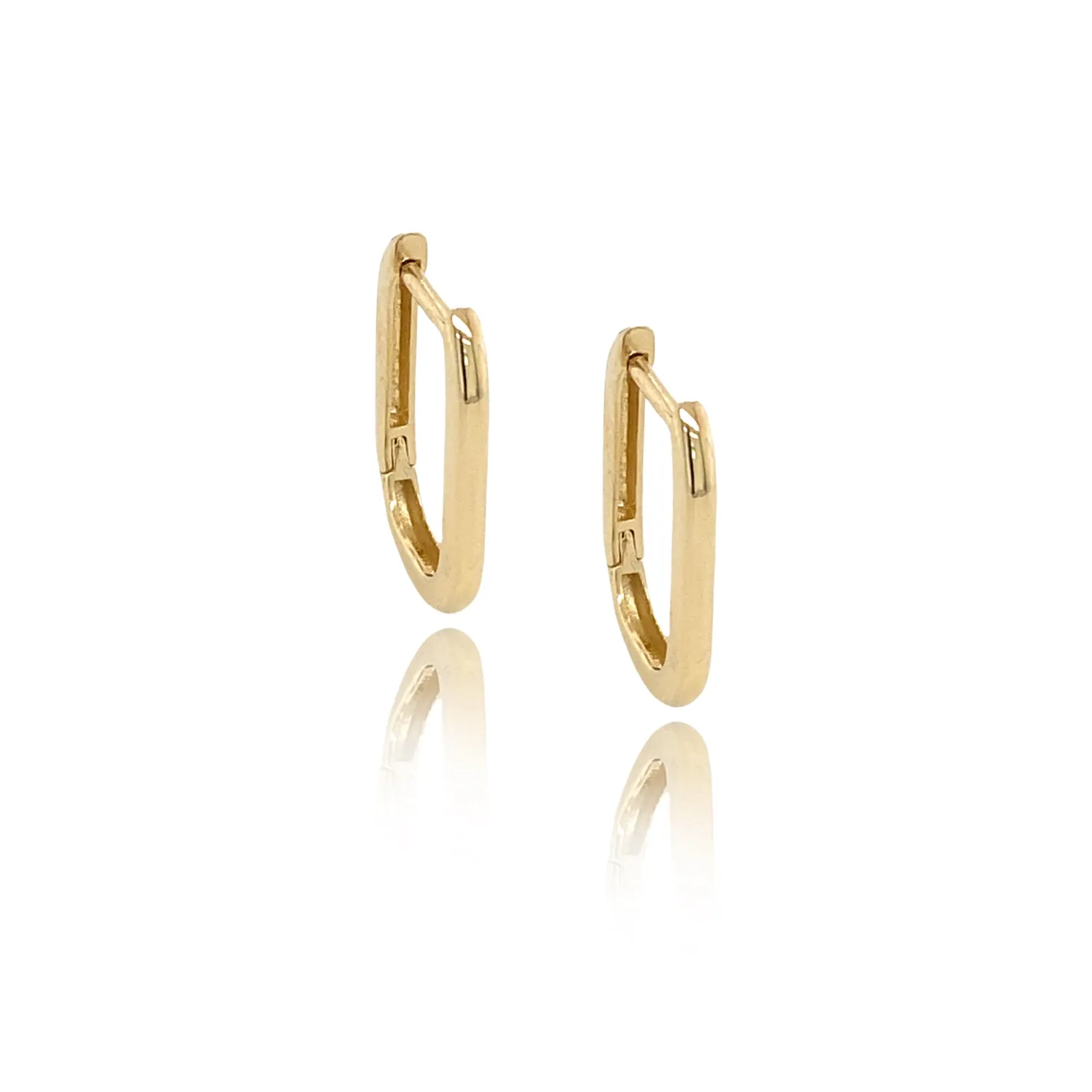 Solid Gold Box Hoops