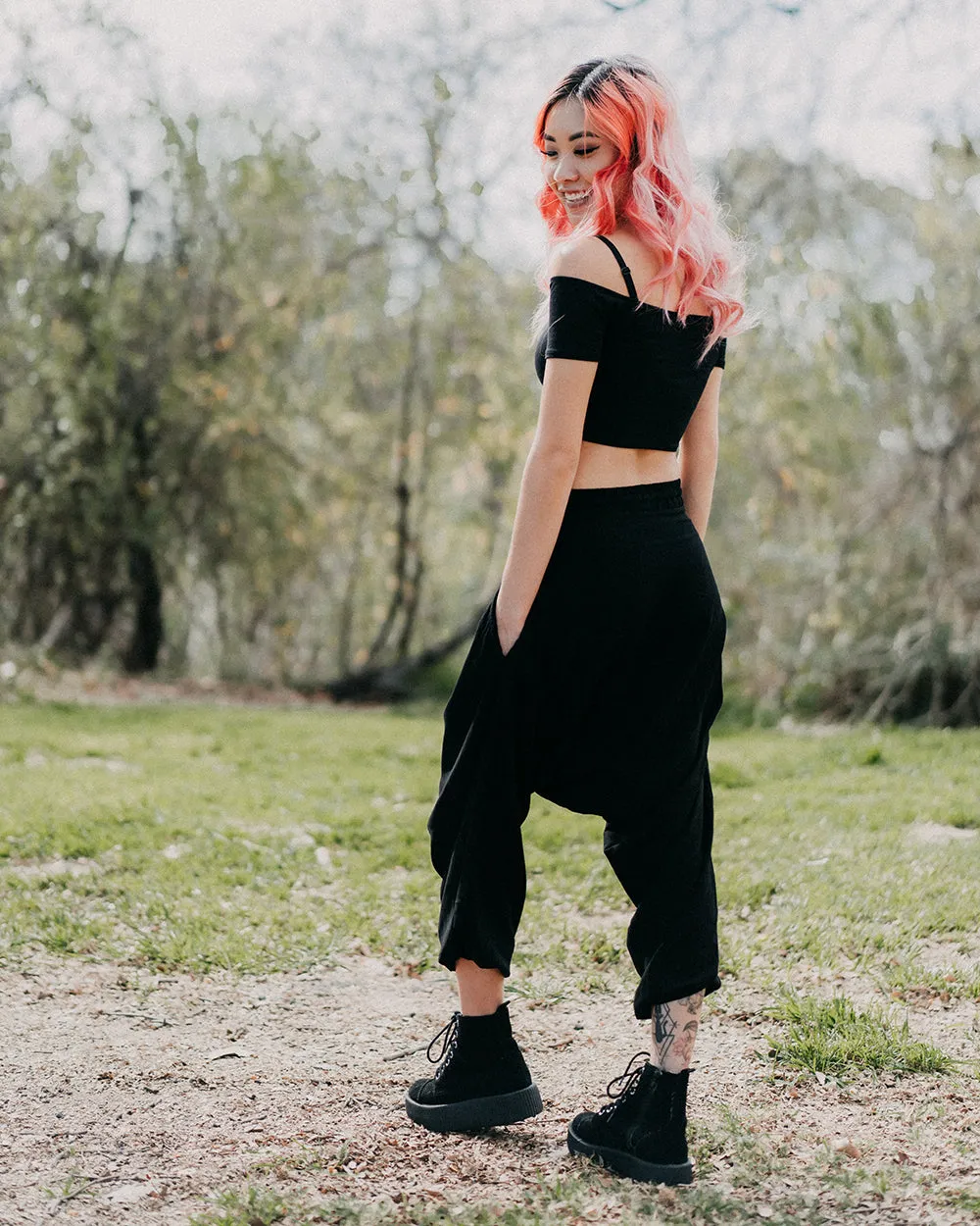 Solid Savannah Harem Pants