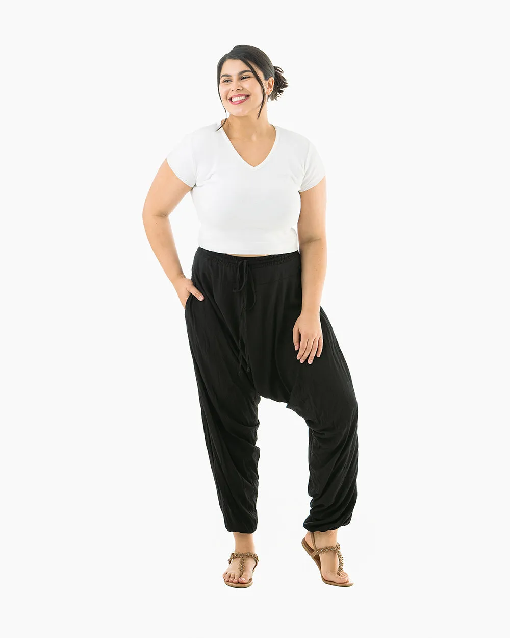 Solid Savannah Harem Pants
