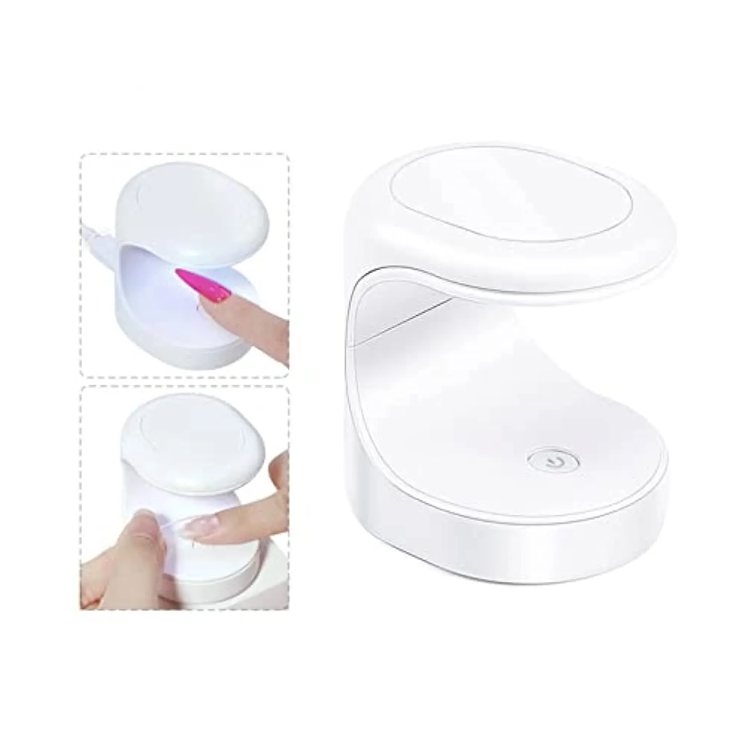Soochat UV LED Nail Lamp, Mini Gel Nail lamp 180°Opening Design USB Nail Dryer Portable LED Nail Lamp Curing All Gels 16W