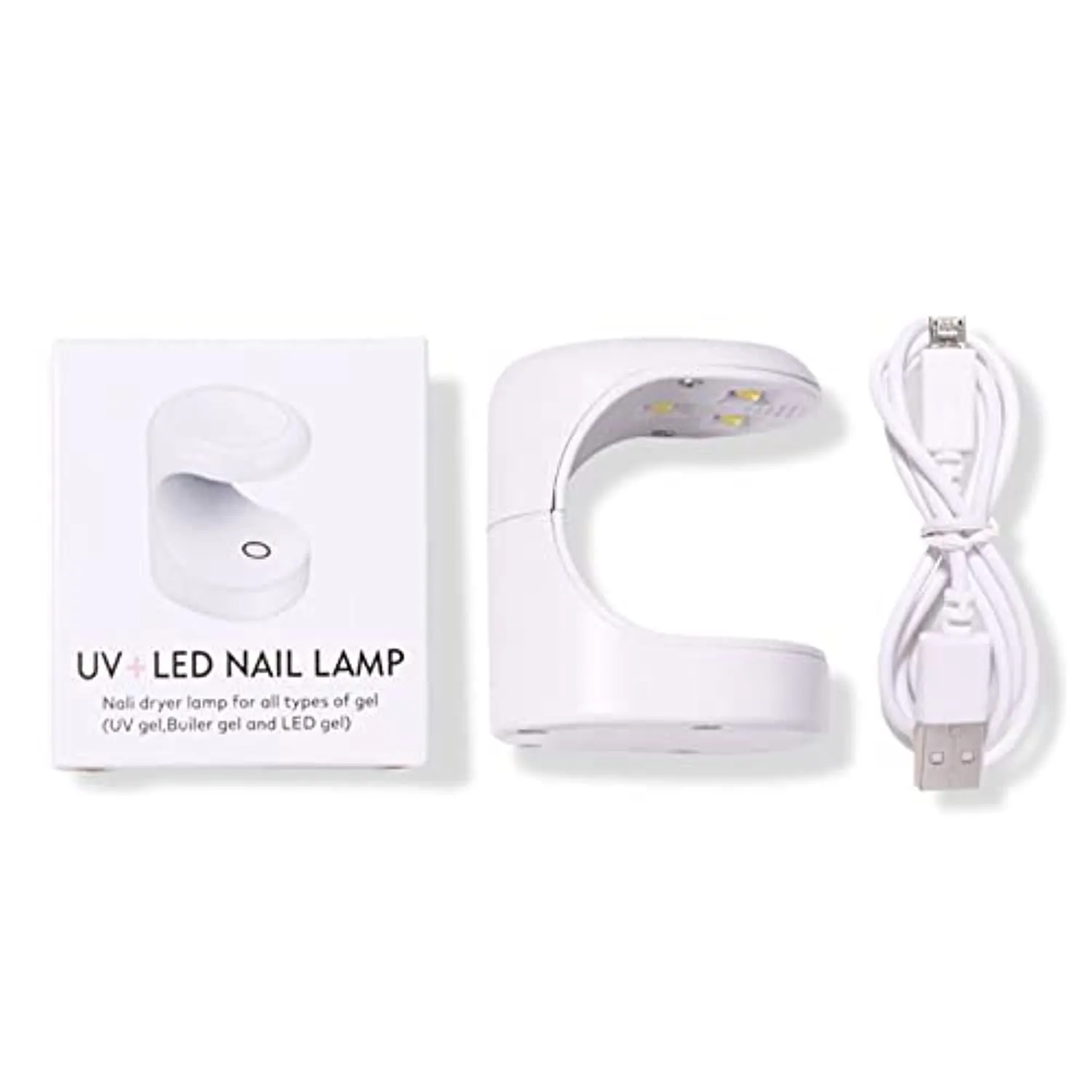 Soochat UV LED Nail Lamp, Mini Gel Nail lamp 180°Opening Design USB Nail Dryer Portable LED Nail Lamp Curing All Gels 16W