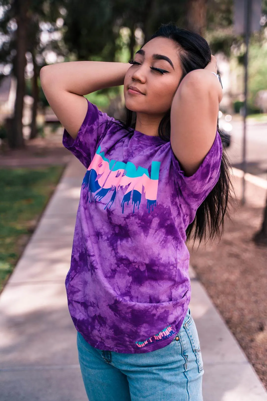 South Beach Drippin | Purple Crystal Cloud Tee