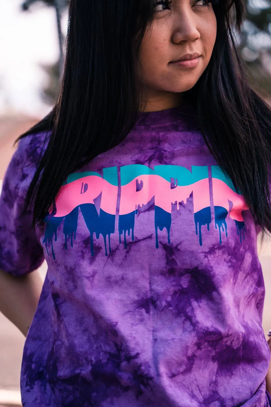 South Beach Drippin | Purple Crystal Cloud Tee