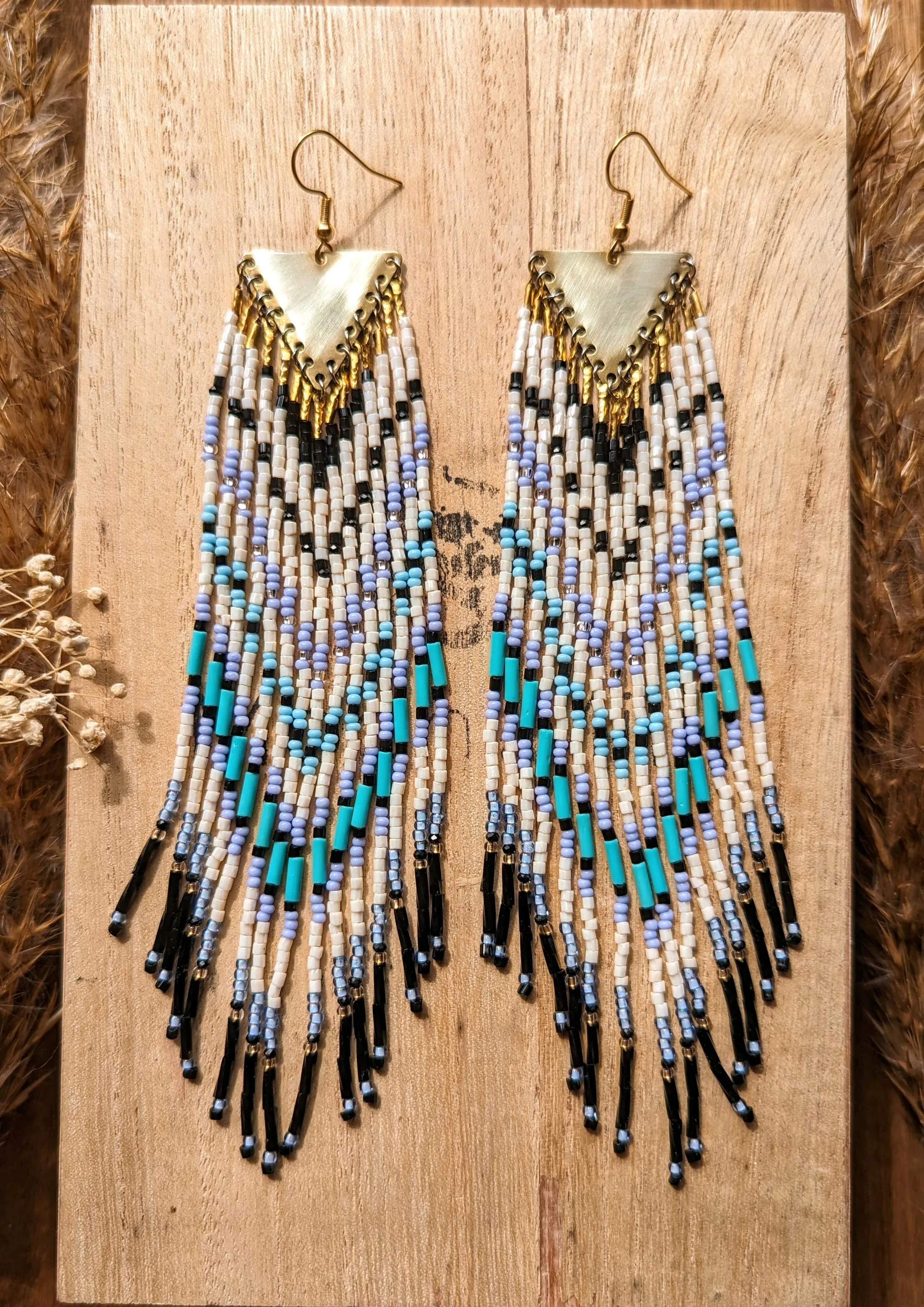 Southwest Dream Periwinkle Beaded Earrings