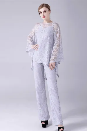Spaghetti strap sleeveless lace vintage mother's suit