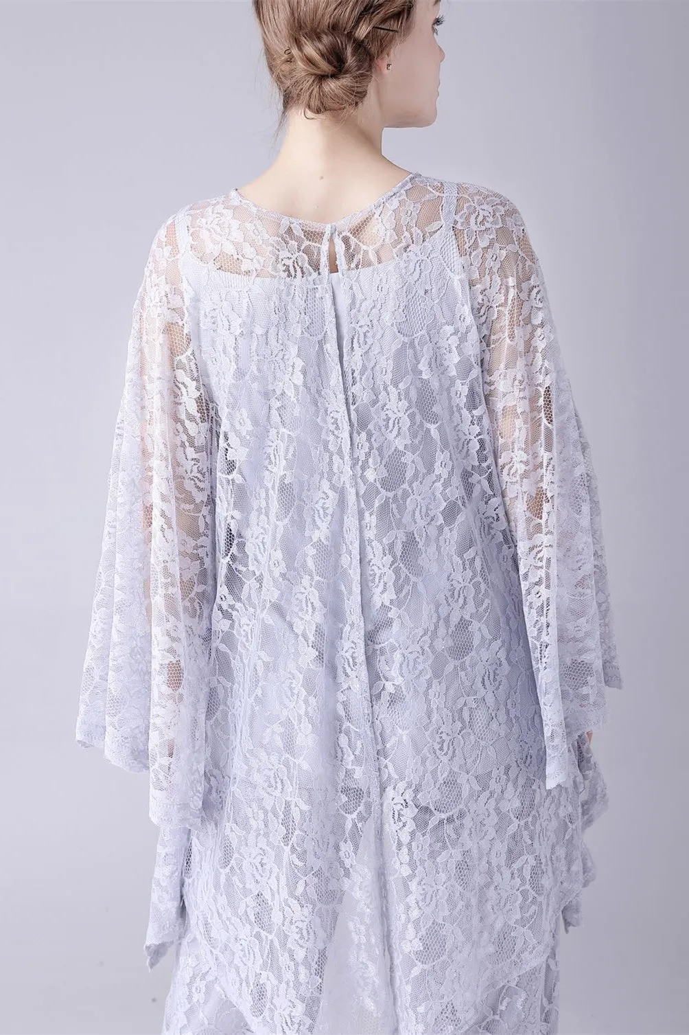 Spaghetti strap sleeveless lace vintage mother's suit