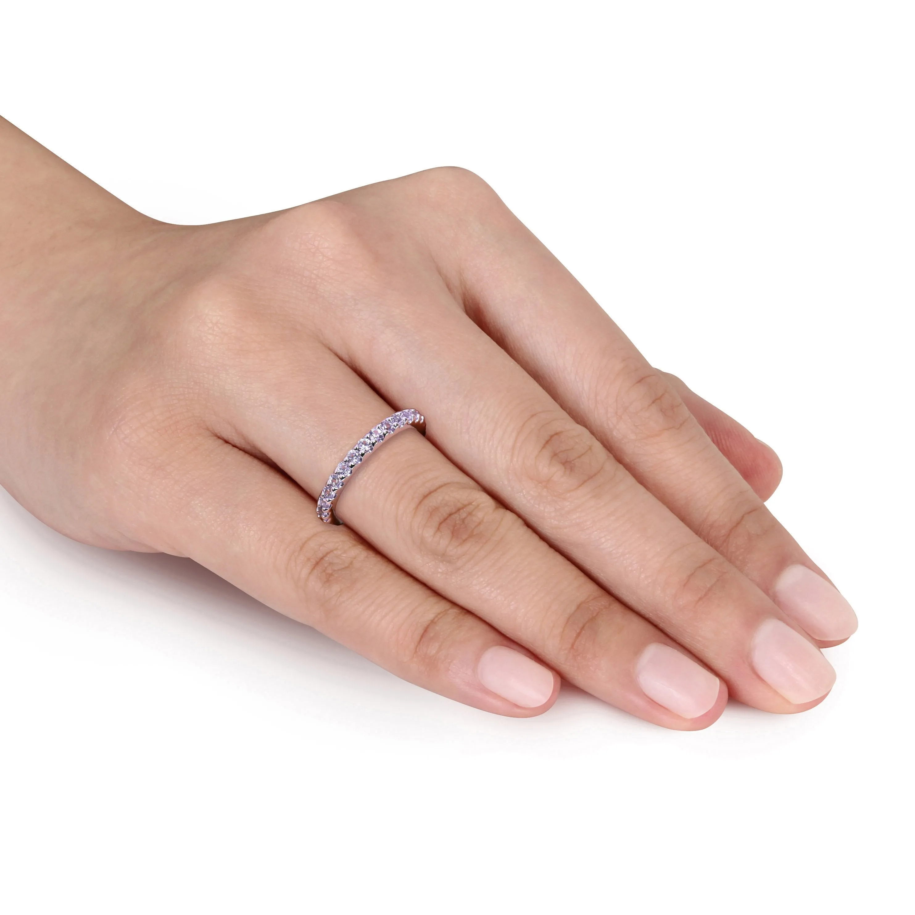 Stackable Ring 10K White Gold Alexandrite