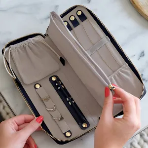 Stackers Jewellery Roll - Pebble Navy