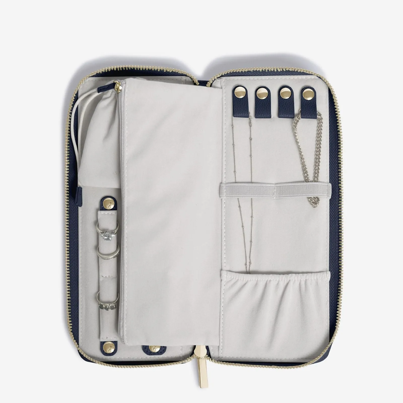 Stackers Jewellery Roll - Pebble Navy