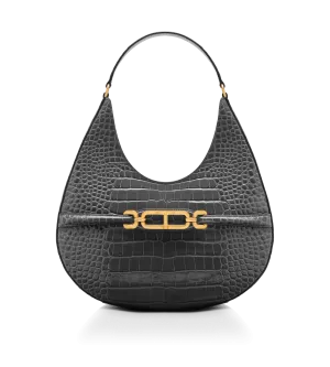 Stamped Crocodile Leather Whitney Large Hobo