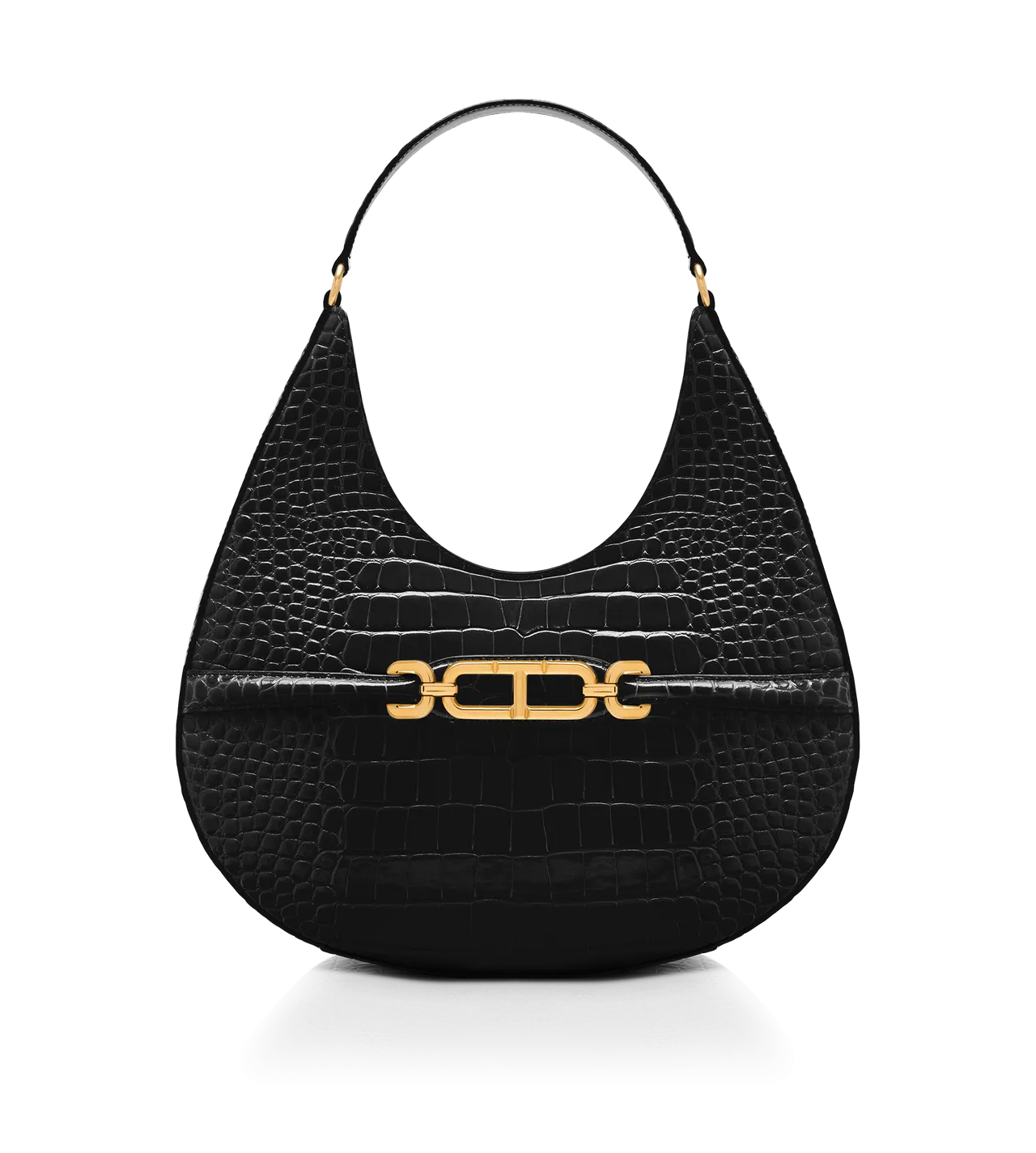Stamped Crocodile Leather Whitney Large Hobo