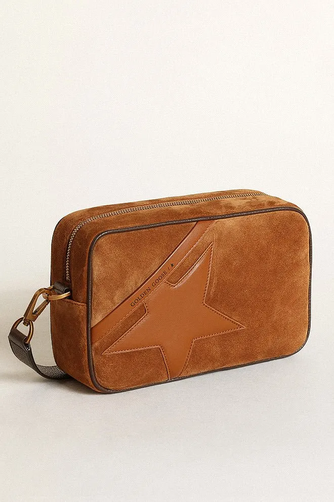 star bag suede body smooth leather star - tobacco
