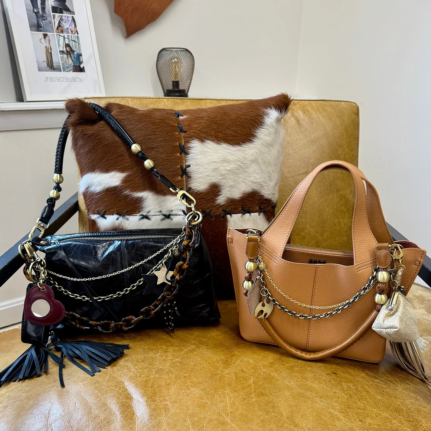 Stardust Bag Swag in Pebbled Leather - Black