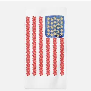 Starfish and Stripes Forever Beach Towel