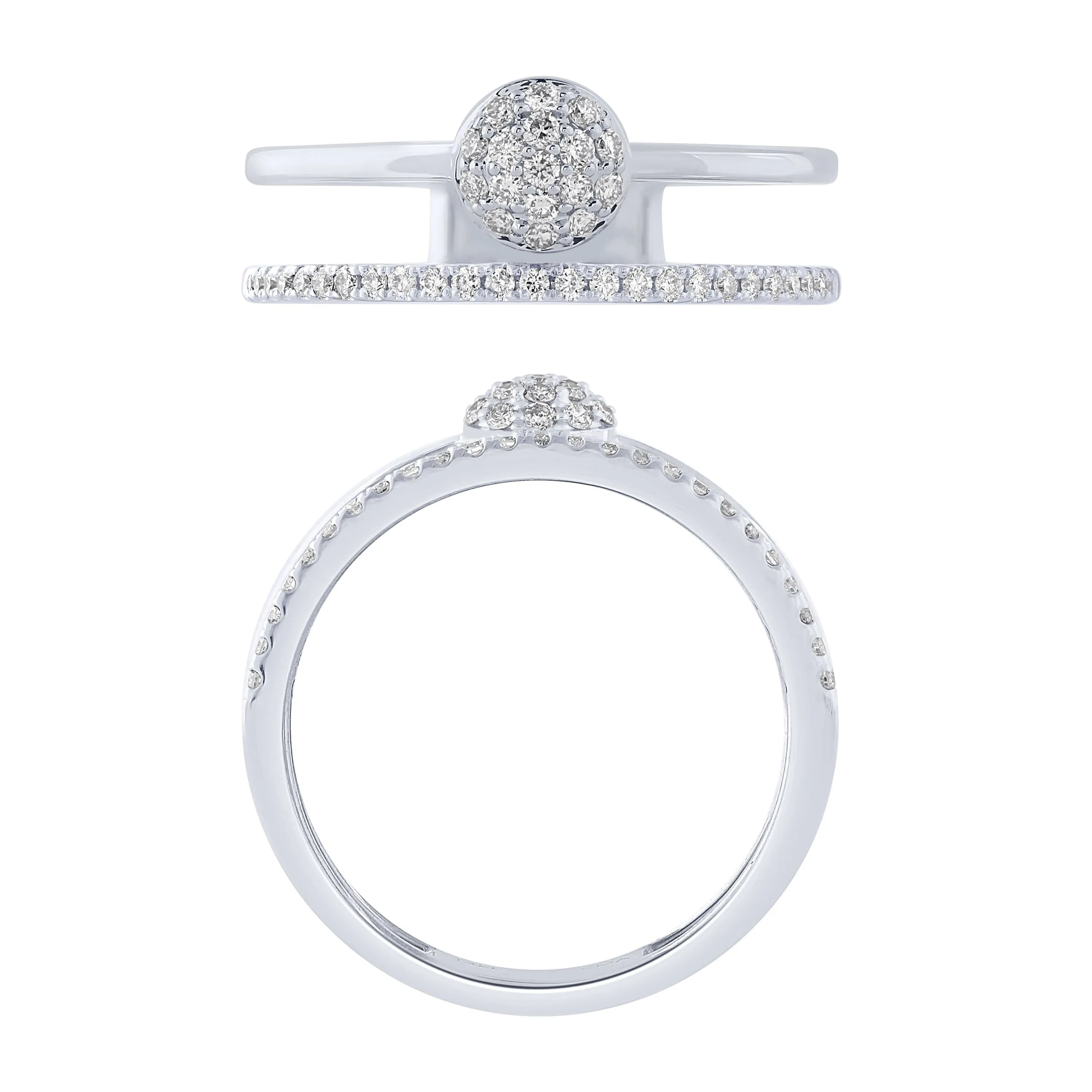 Sterling Silver 1/4Ctw Diamond Fashion Ring