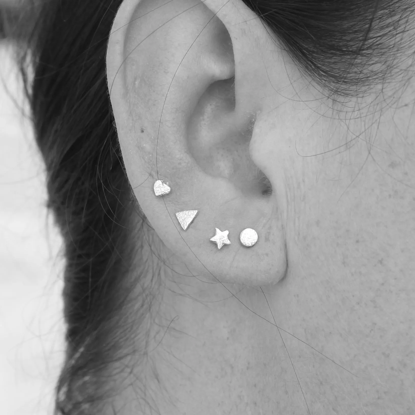Sterling Silver Mini Studs Heart