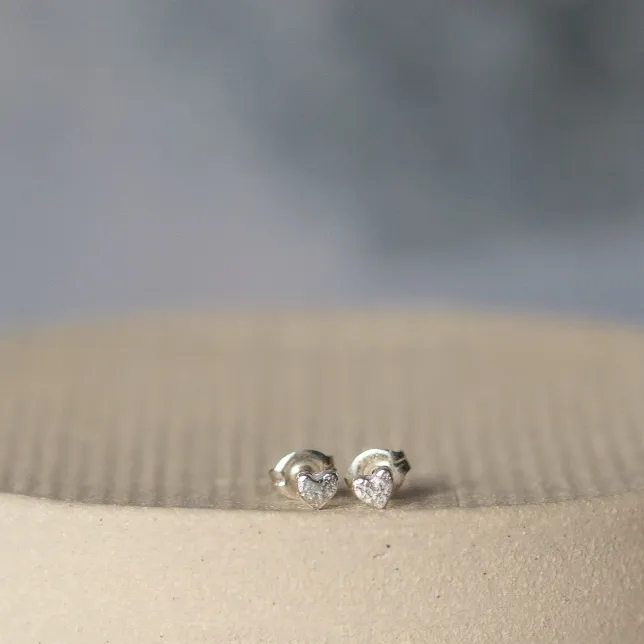 Sterling Silver Mini Studs Heart