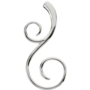 Sterling Silver Scroll Freeform Fashion Pendant