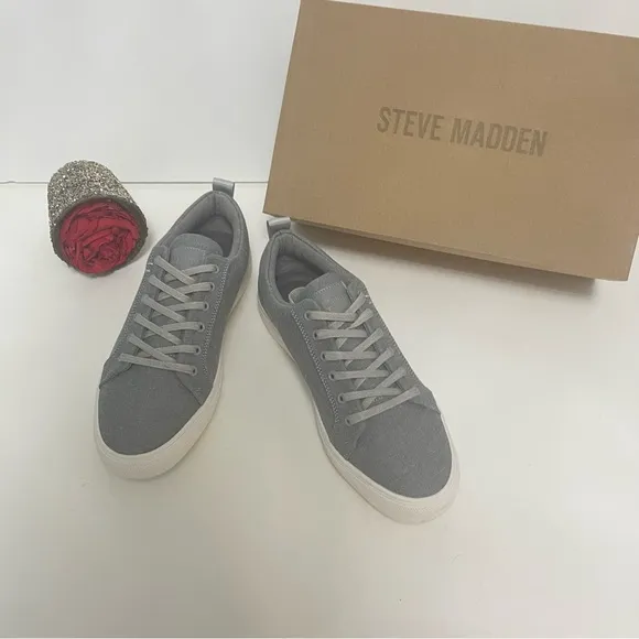 Steve Madden Men Sport Fashion Lace Up Sneaker Grey- NIB -Reemoly - Duplicate