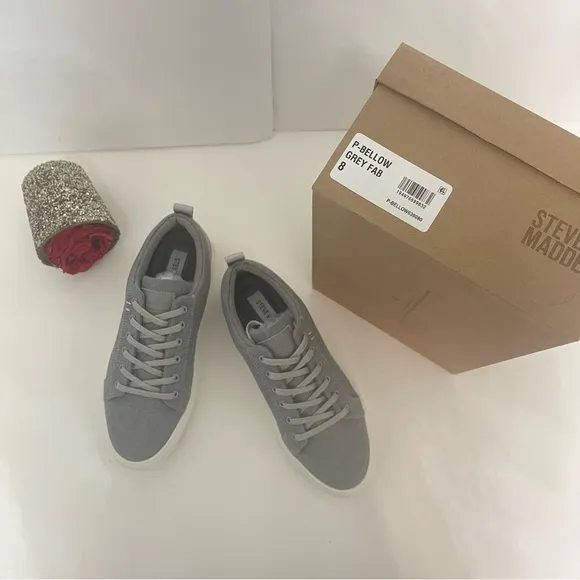 Steve Madden Men Sport Fashion Lace Up Sneaker Grey- NIB -Reemoly - Duplicate