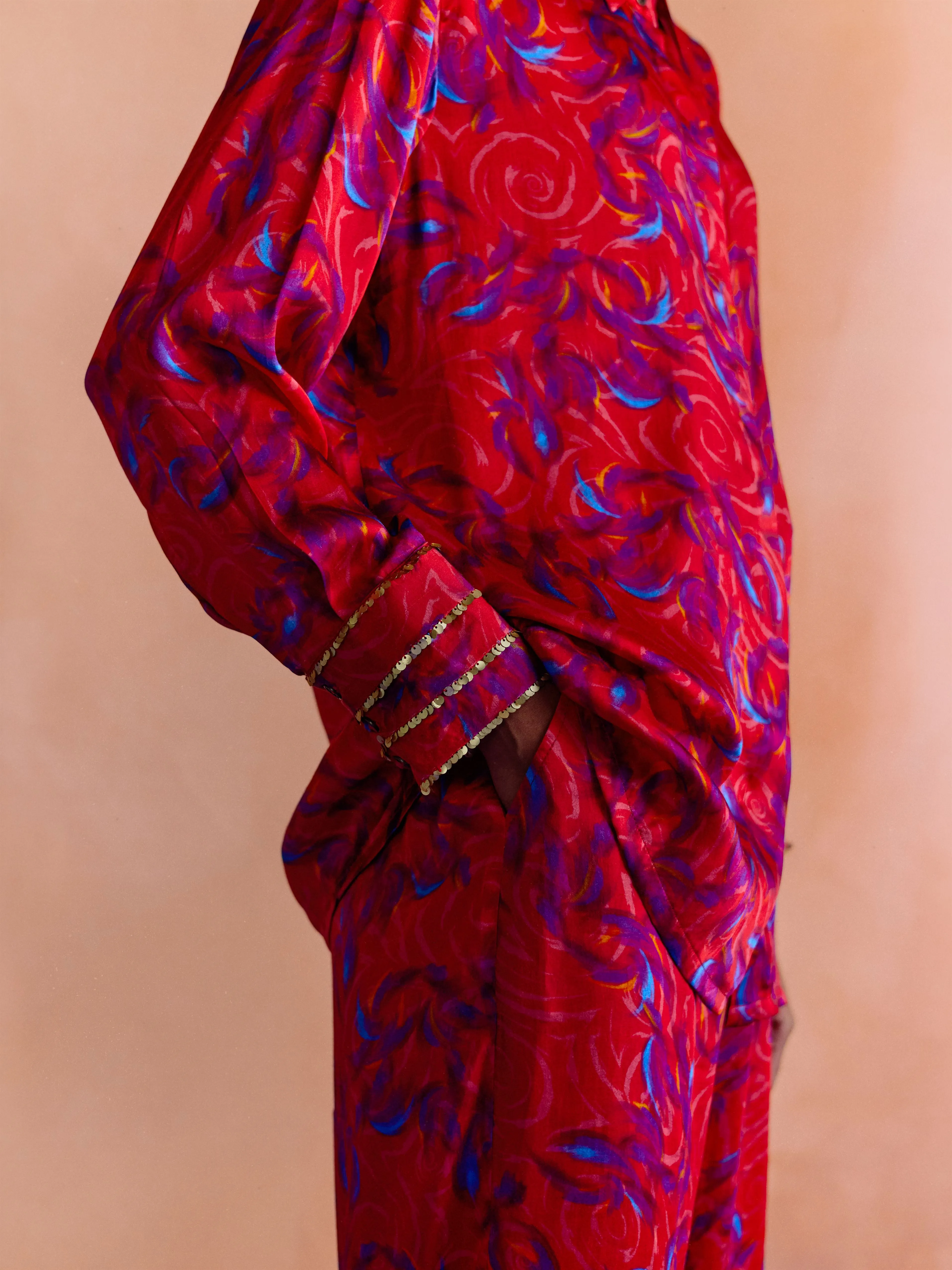 Studio Rigu   I   Womenswear, Western Parker Straight Trousers Red/Yellow/Pink/Blue Srdd038