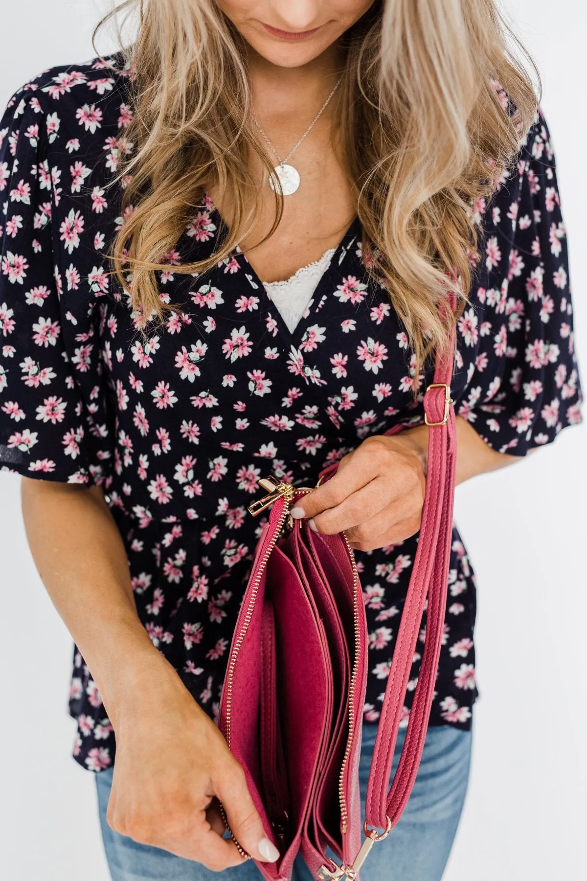 Suitable For You Clutch- Hot Pink