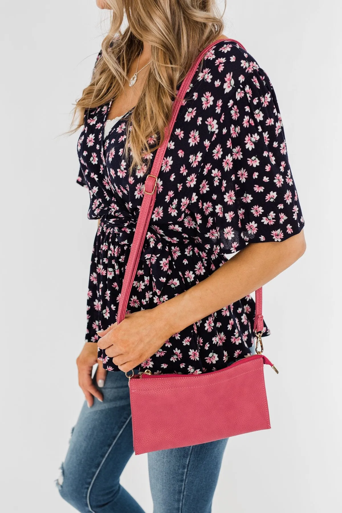 Suitable For You Clutch- Hot Pink