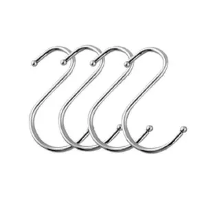 SumDirect 10PCS Scarf Apparel Punch Cup Bowl Kitchen S Shaped Silver Tone Hanging Hooks