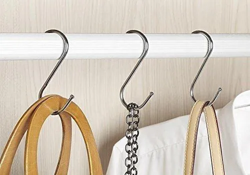 SumDirect 10PCS Scarf Apparel Punch Cup Bowl Kitchen S Shaped Silver Tone Hanging Hooks