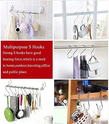 SumDirect 10PCS Scarf Apparel Punch Cup Bowl Kitchen S Shaped Silver Tone Hanging Hooks