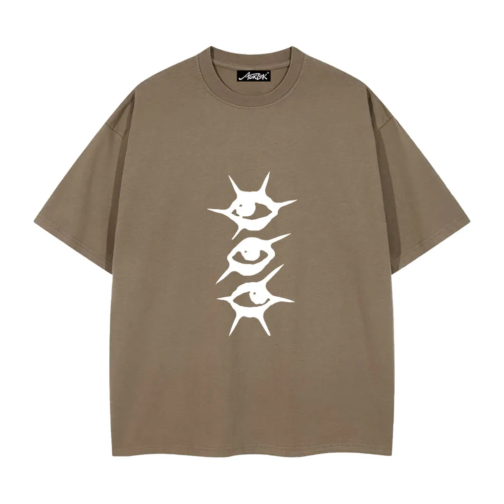 Summer Loose Key Print T-shirt