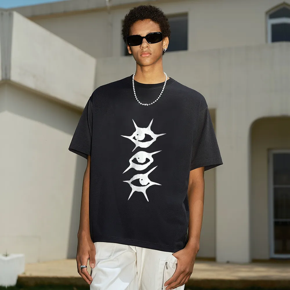 Summer Loose Key Print T-shirt