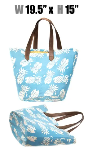 Summer - Pineapple Print Tote