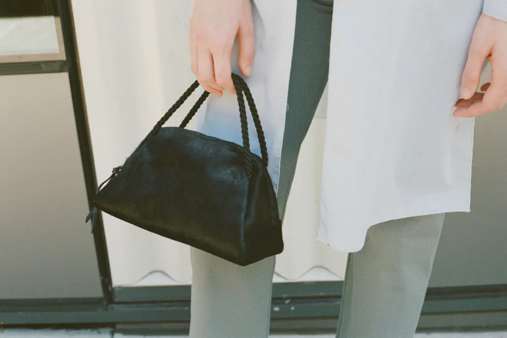SUN PURSE, BLACK PONY HAIR