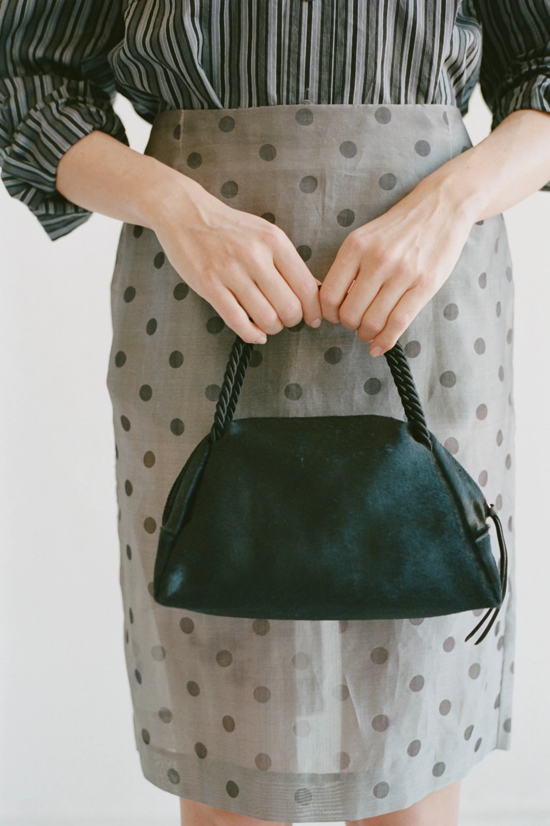 SUN PURSE, BLACK PONY HAIR