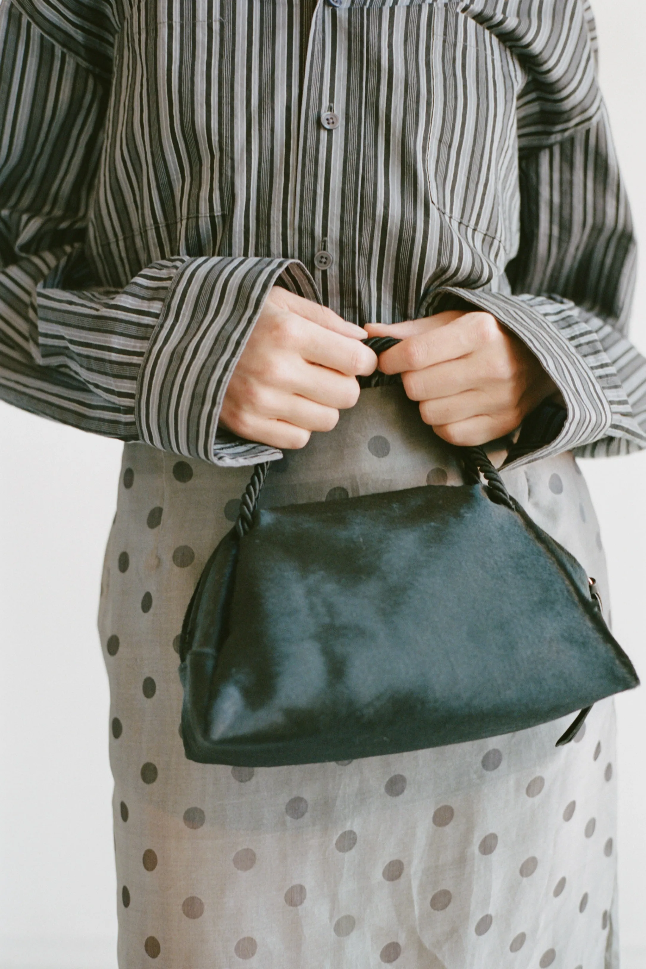 SUN PURSE, BLACK PONY HAIR
