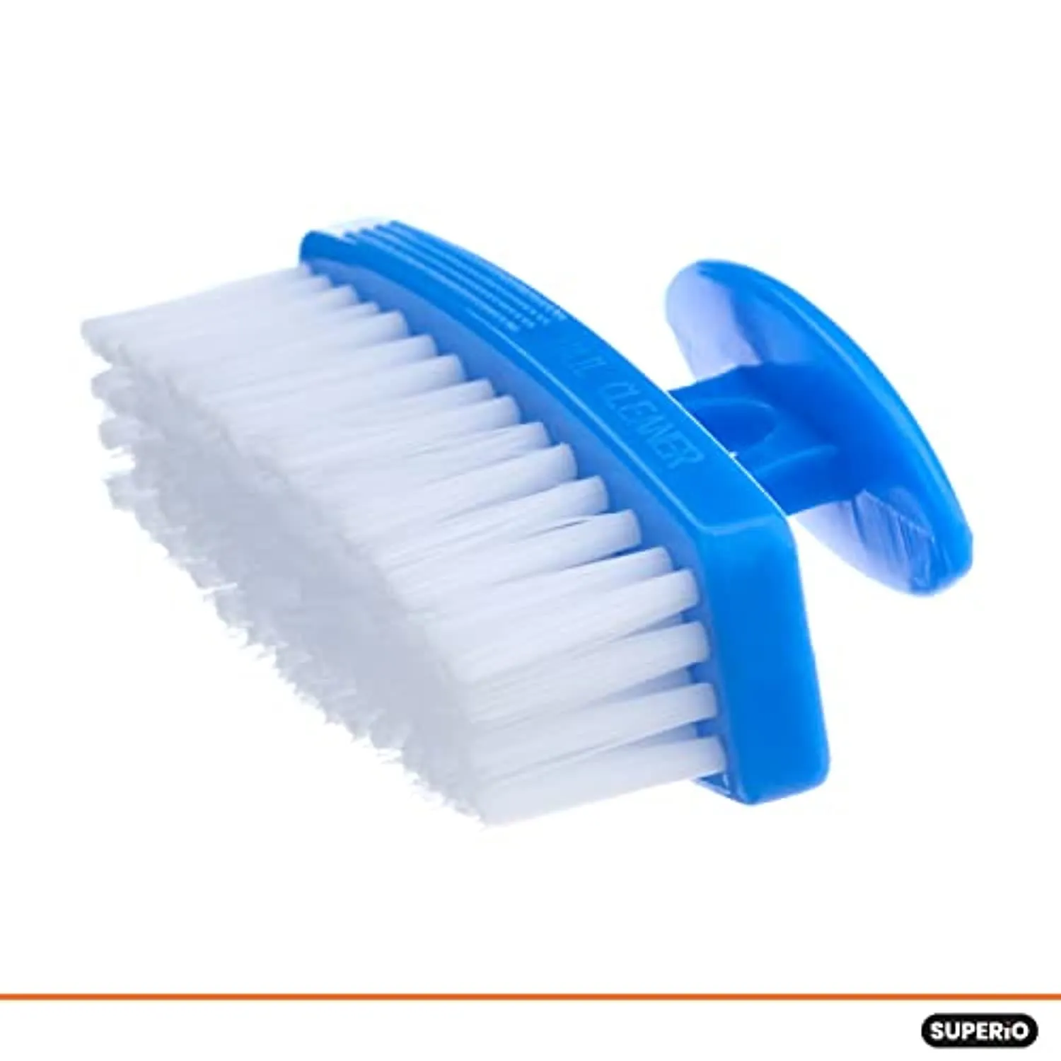 Superio Nail Brush Set (6 Pack) Cleaner with Handle, Durable Brush Scrubber to Clean Toes, Fingernails, Hand Scrubber All Surface Cleaning, Heavy Duty Scrub Brush Stiff Bristles, Easy to Hold. (Blue)