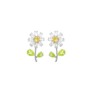 Sweet and Elegant Rhinestone Daisy Earrings