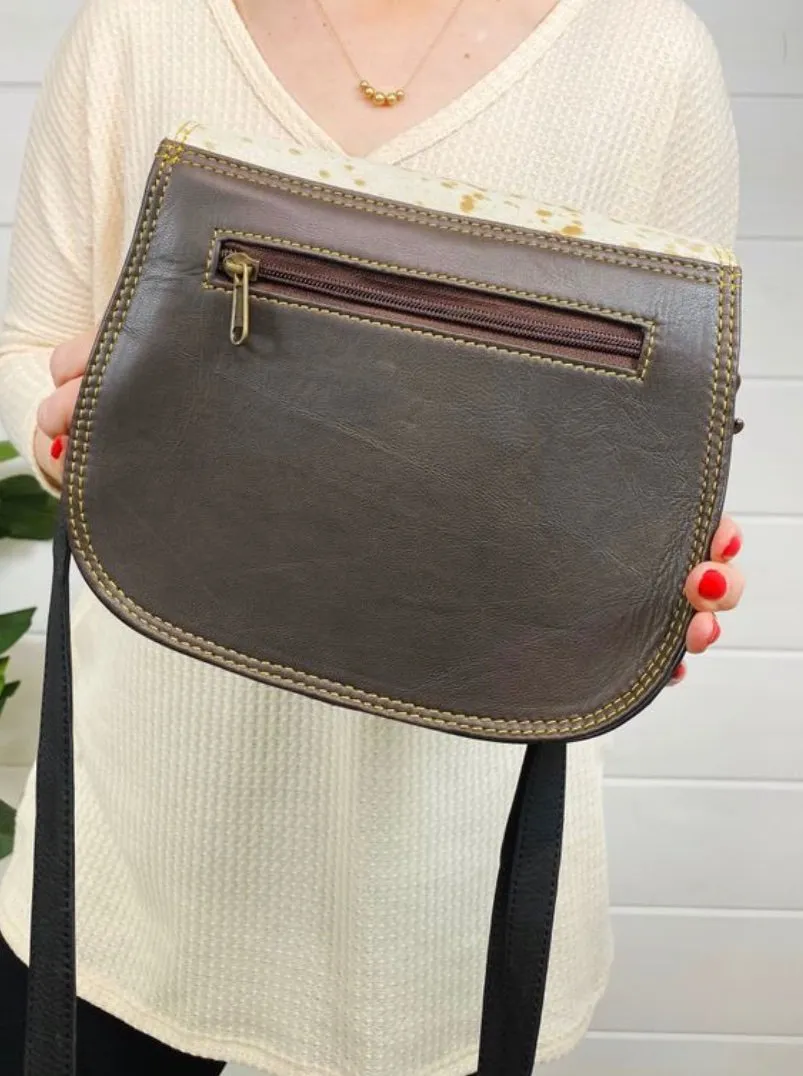 Talia Leather and Hair On Hide : Crossbody