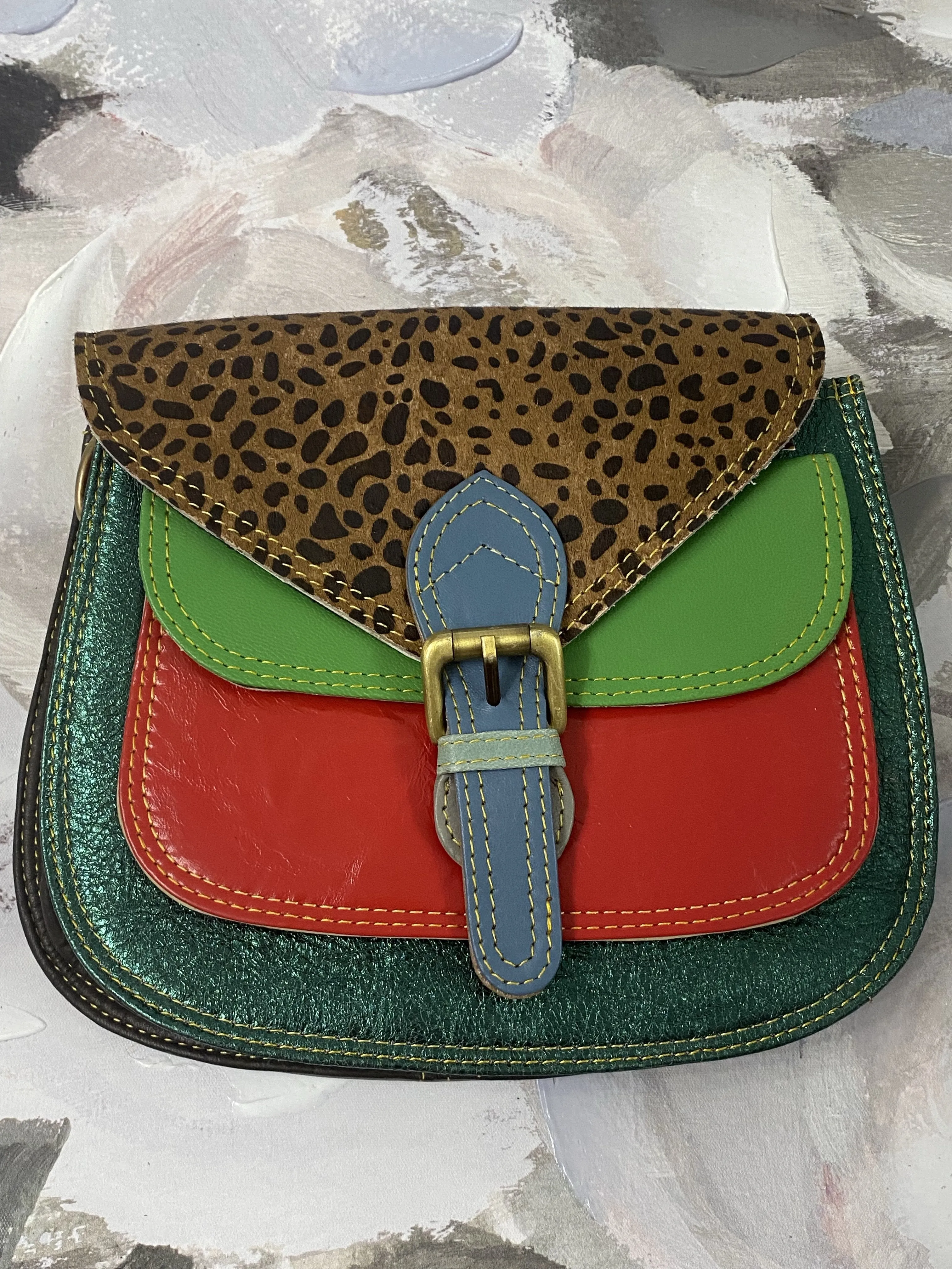 Talia Leather and Hair On Hide : Crossbody