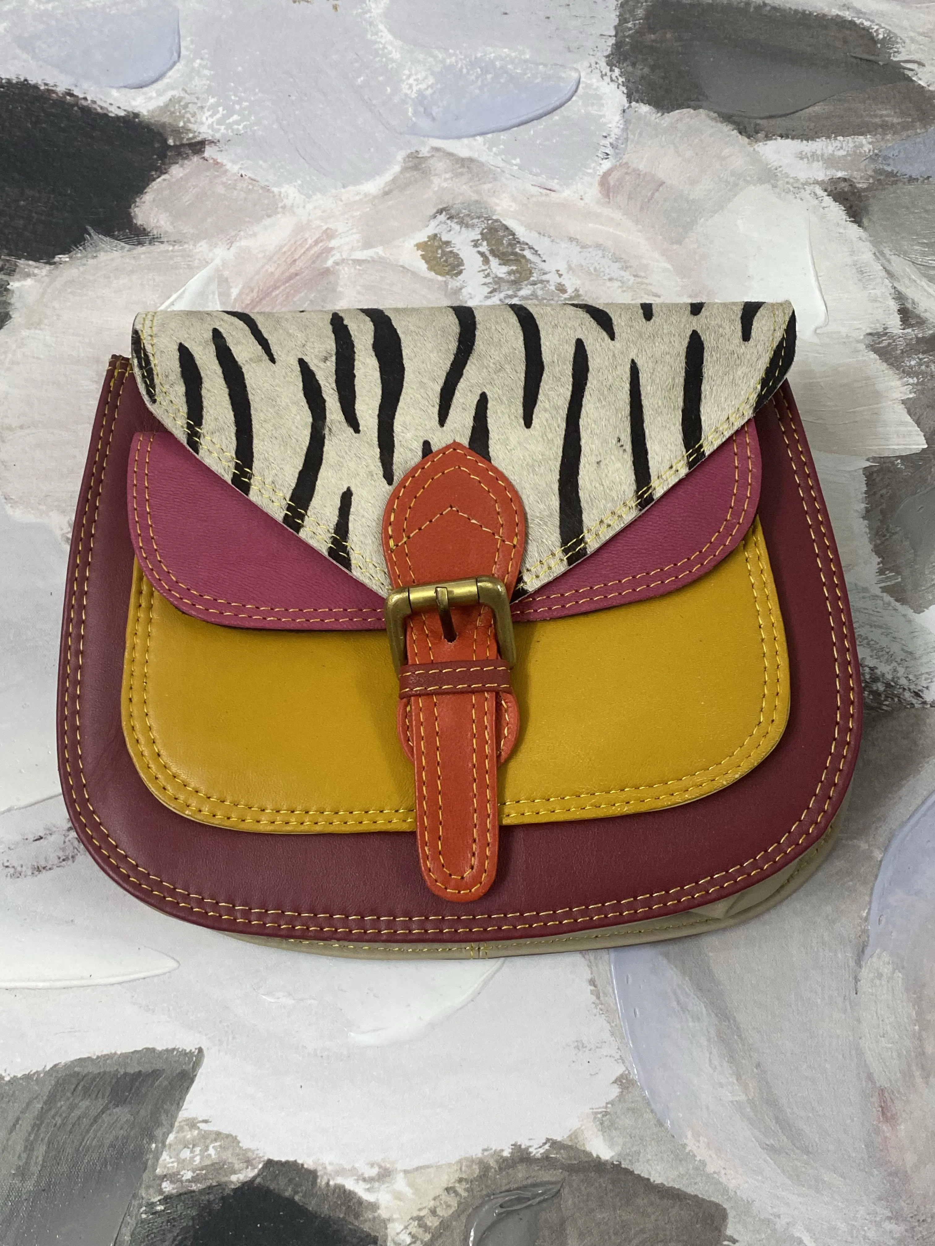 Talia Leather and Hair On Hide : Crossbody