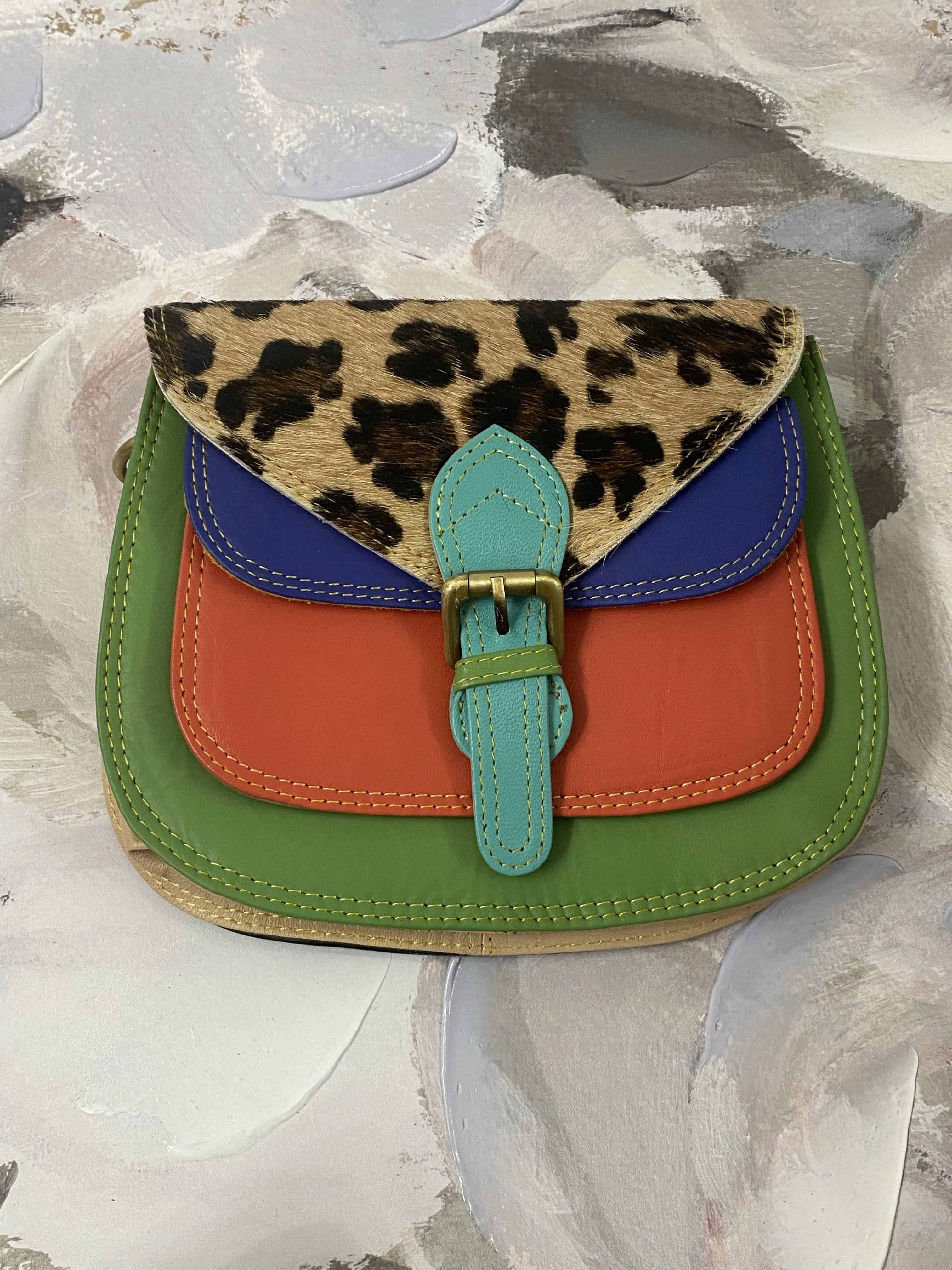 Talia Leather and Hair On Hide : Crossbody