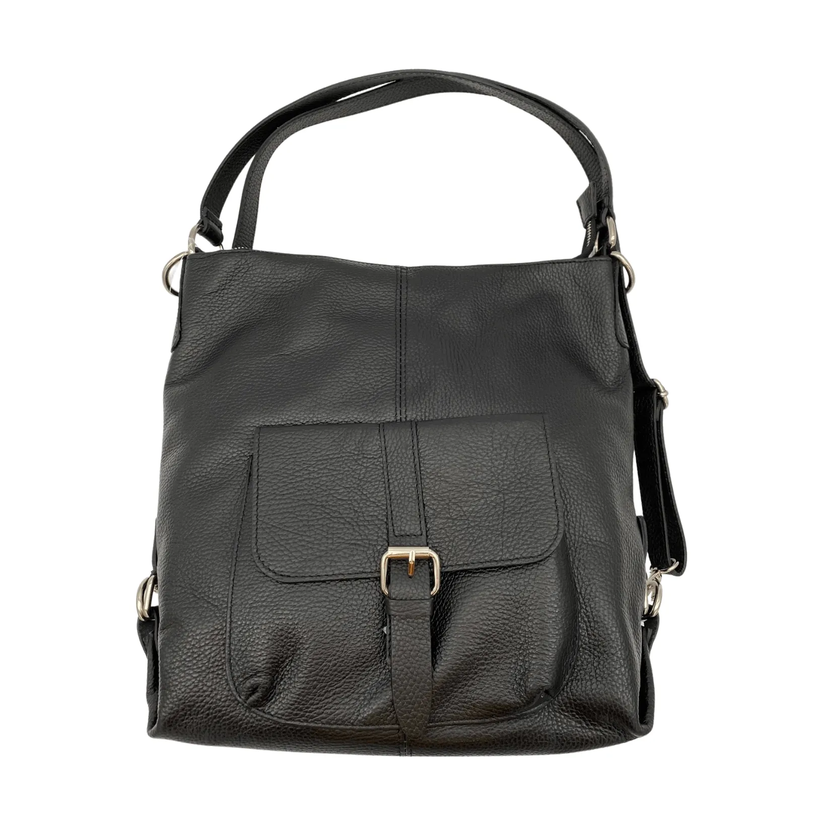TANO Large Convertible Leather Hobo - Black New w/Tags