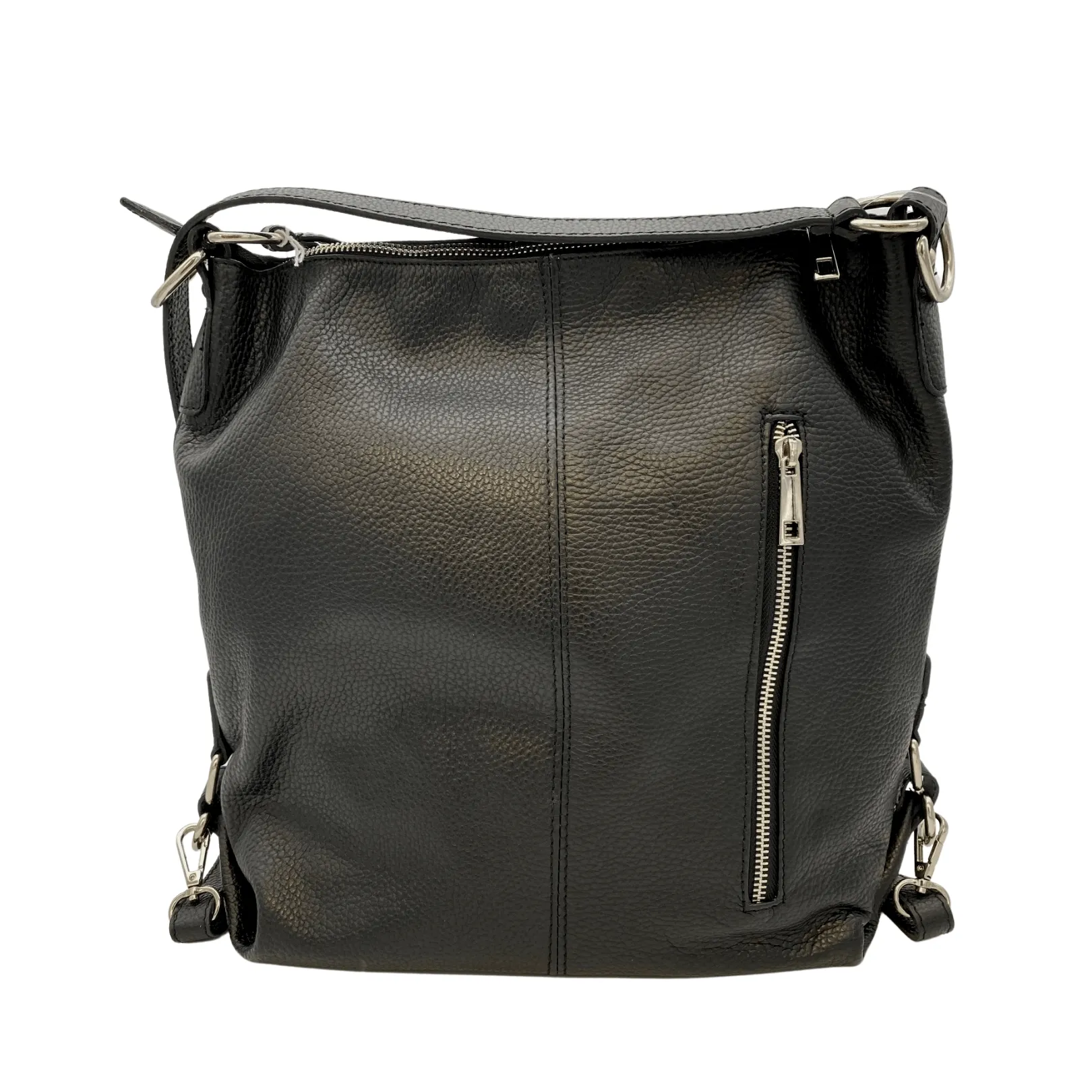 TANO Large Convertible Leather Hobo - Black New w/Tags