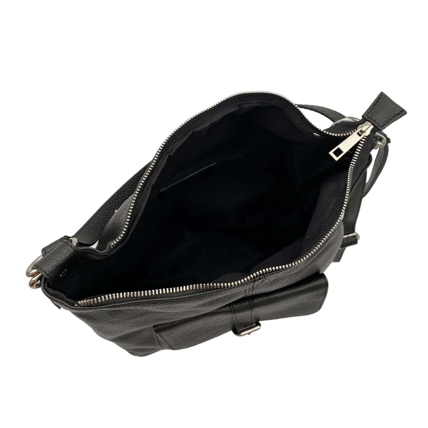 TANO Large Convertible Leather Hobo - Black New w/Tags