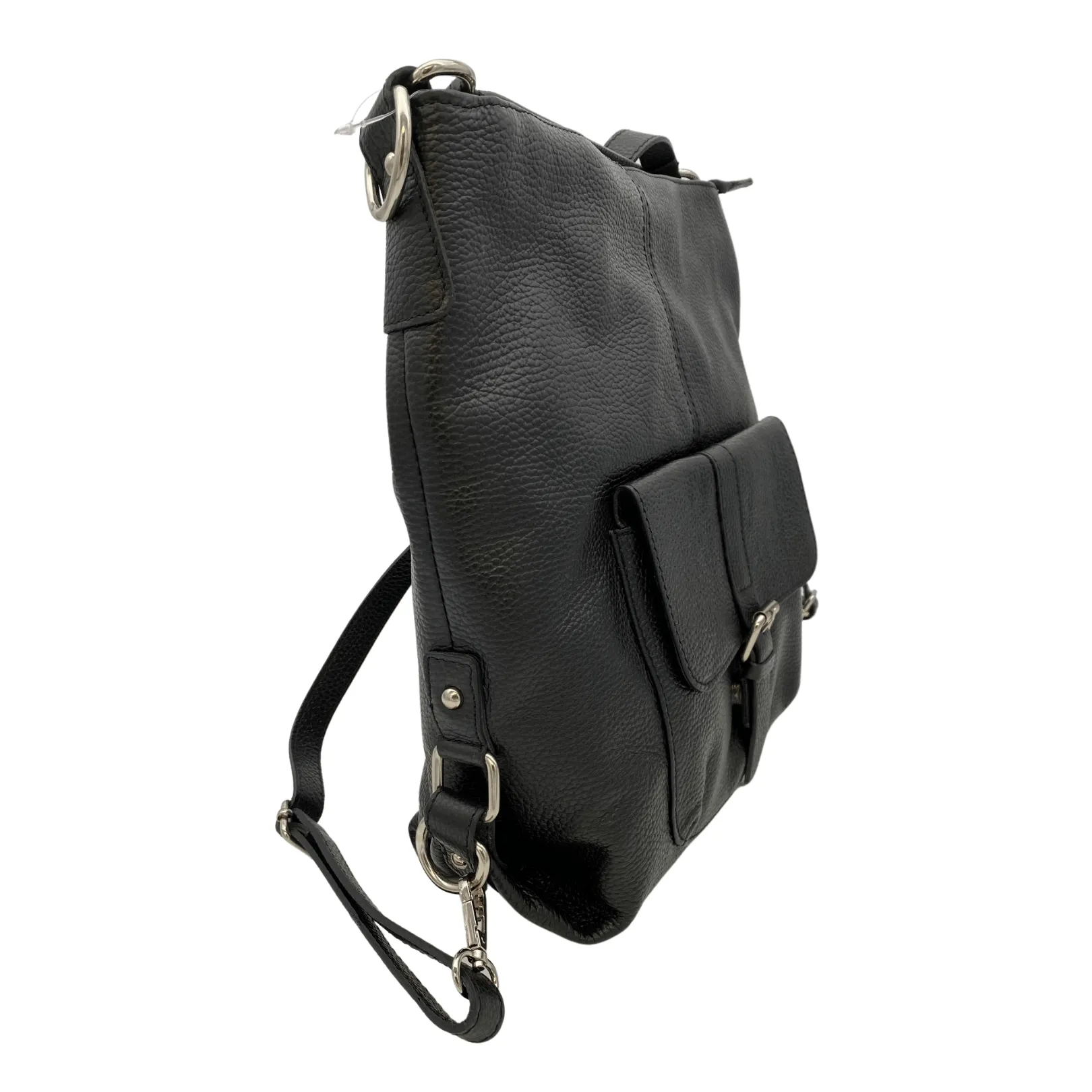 TANO Large Convertible Leather Hobo - Black New w/Tags