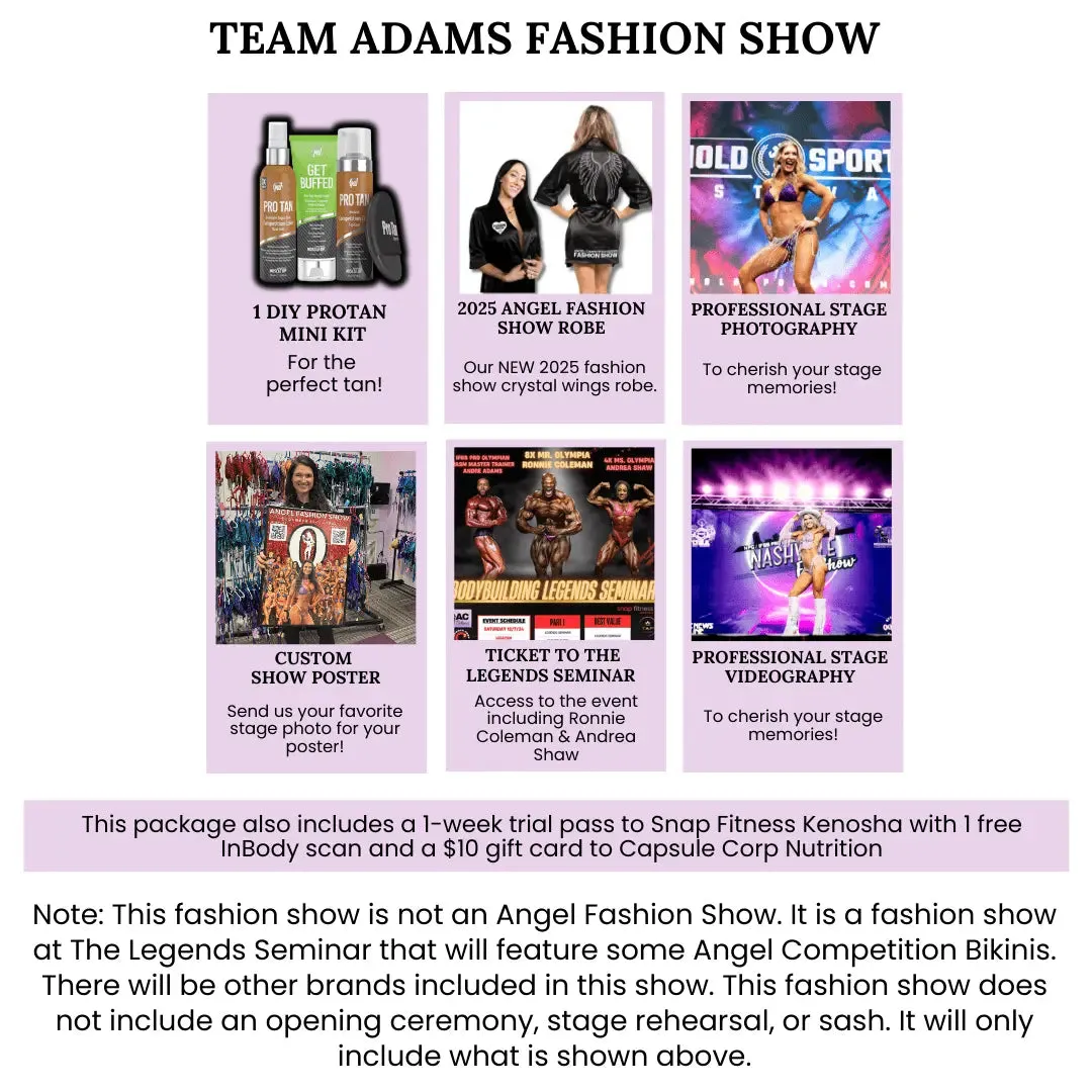 Team Adams Fashion Show 12/7/24 No Suit Registration