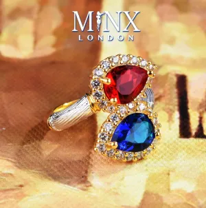 Teardrop Ring | Red Diamond Ring | Blue Diamond Ring | Pear Cut Ring | Teardrop Engagement Ring | Diamond Snake Ring | Twist Ring