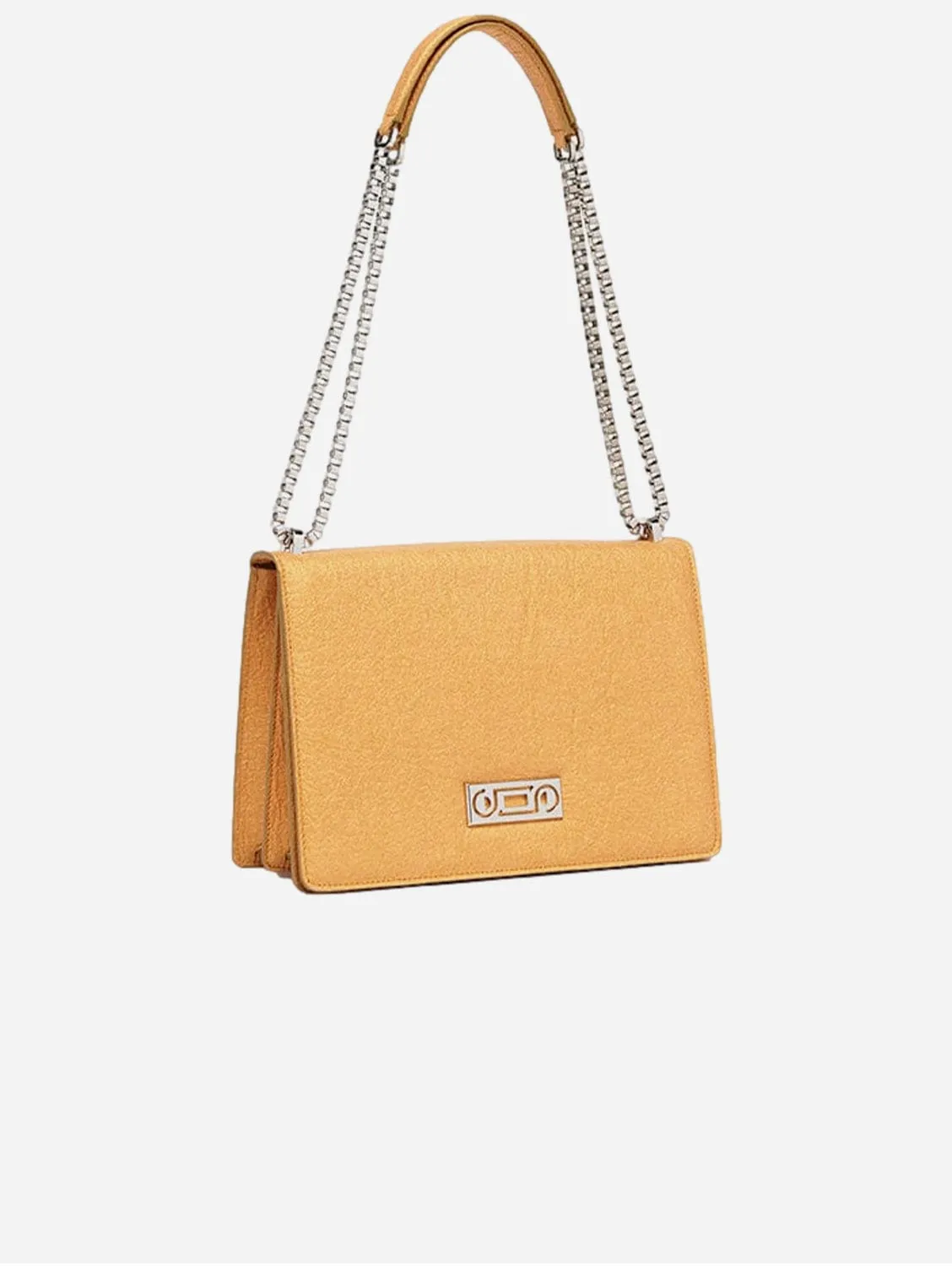 The Cristiana Pinatex® Vegan Shoulder Bag | Antique Gold