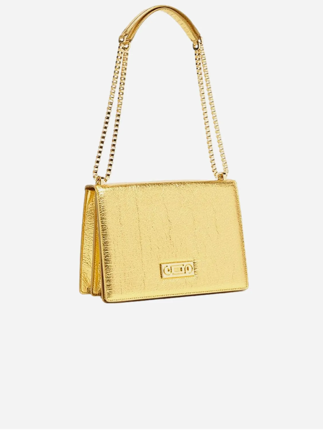 The Cristiana Pinatex® Vegan Shoulder Bag | Gold Metallic